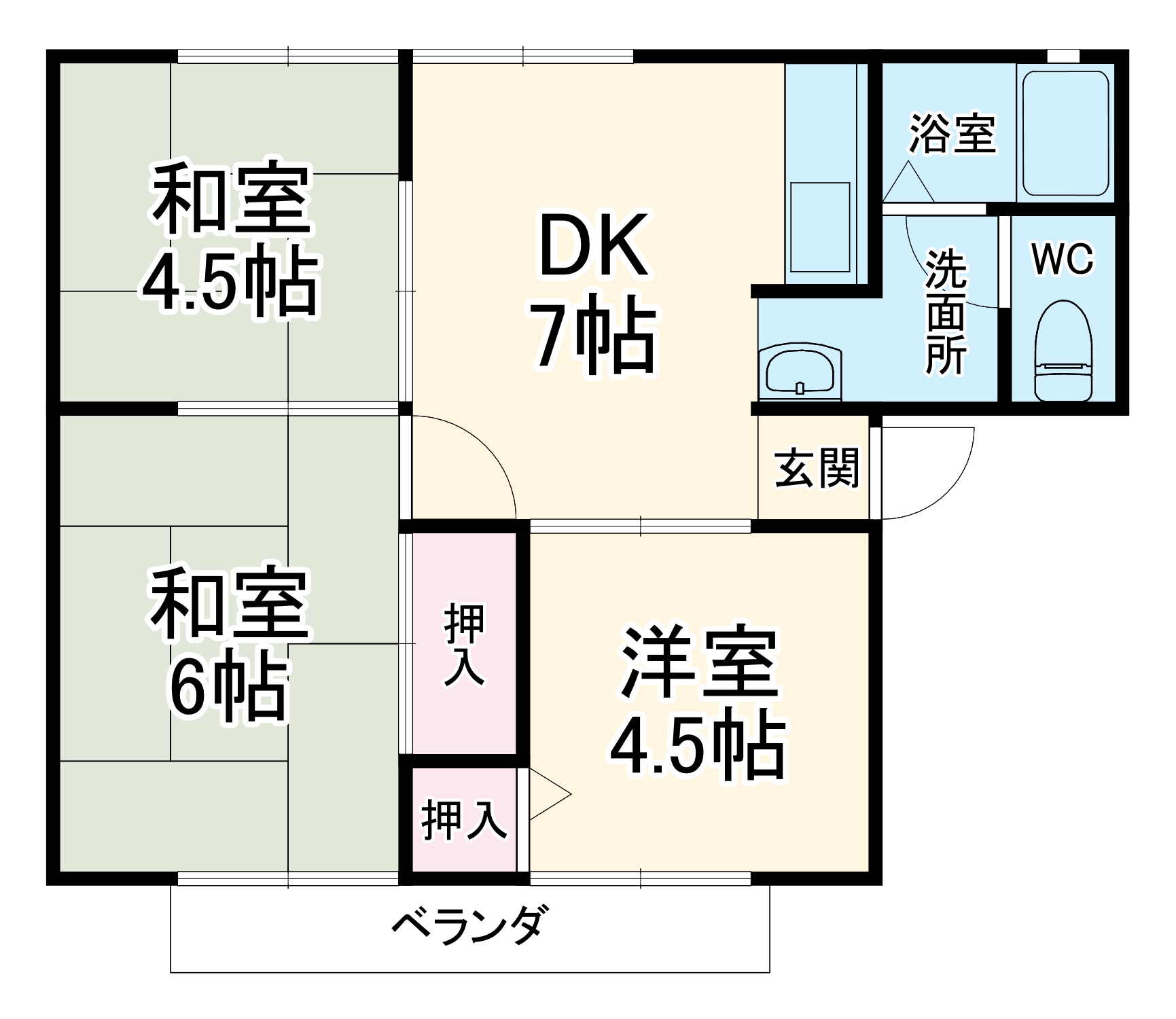 サンシティ栗ノ木Aの間取り