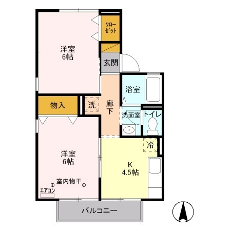 セジュールエノキ Aの間取り