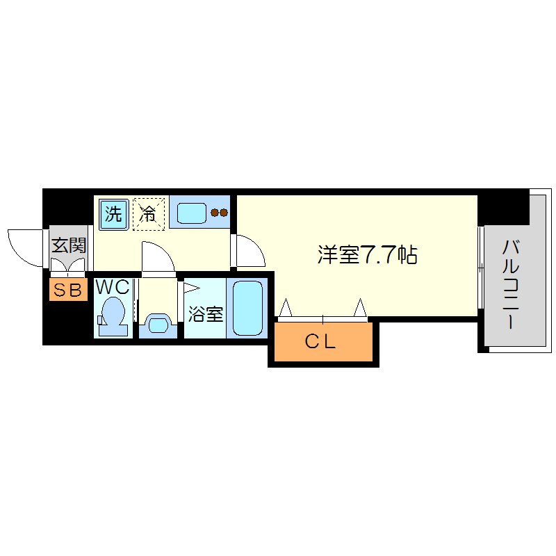 Luxe新大阪Ⅰの間取り