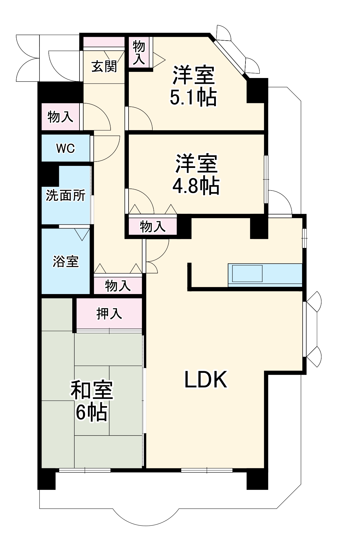 エクセリーヌ有松の間取り