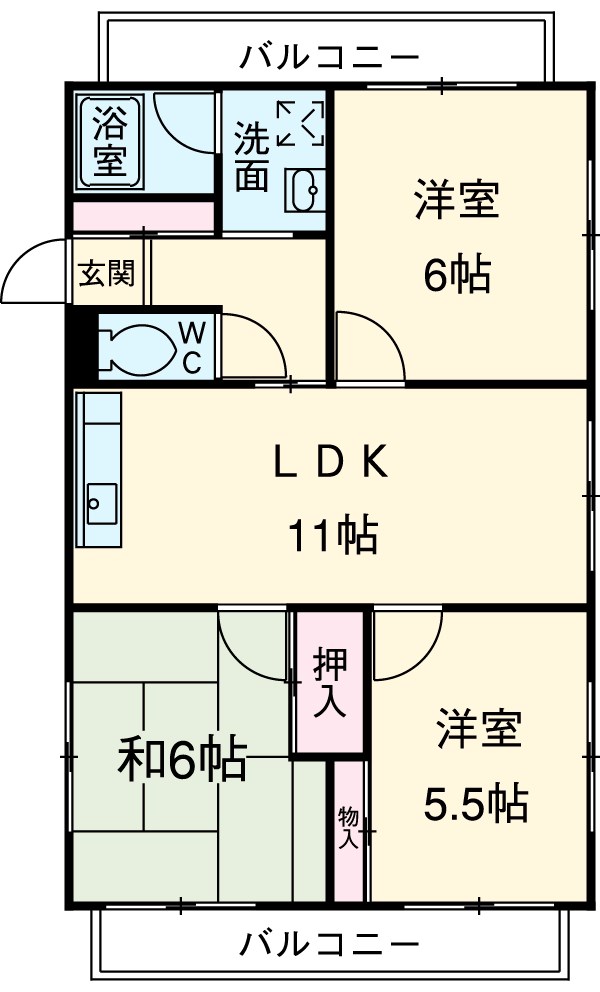 パミール香貫の間取り