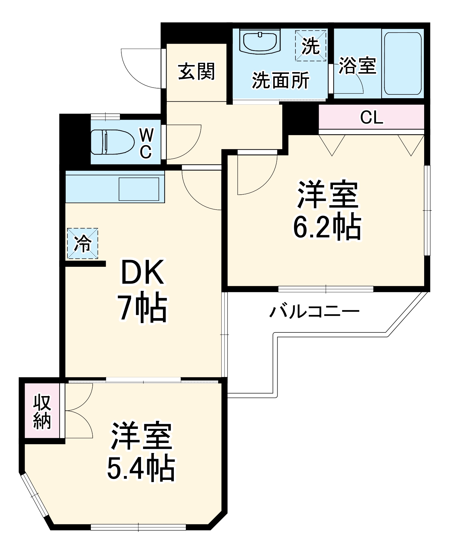 エクセリーヌ植田西の間取り