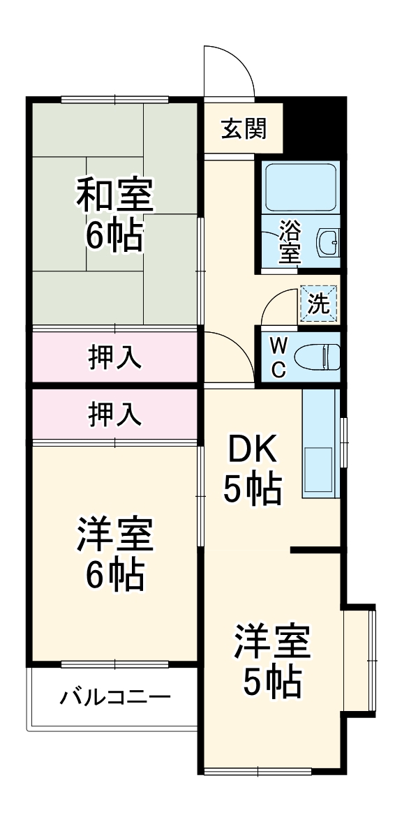 コーポ香貫の間取り