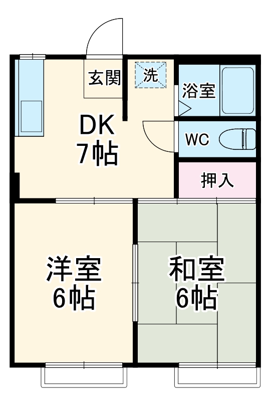 三鈴ハイツ(中棟)の間取り
