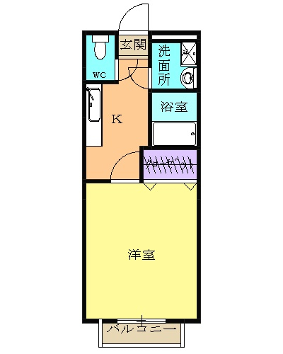 第5カネイ八帖北町アパートの間取り