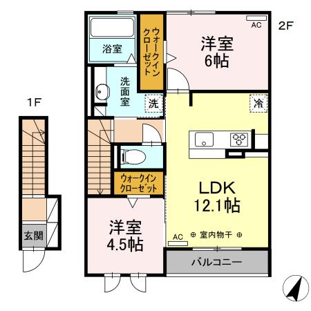 セジュール・K(セジュールケー)の間取り