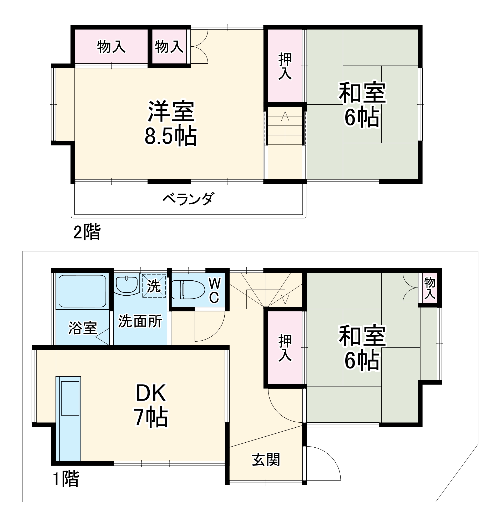 上鶴間本町7丁目17貸家の間取り