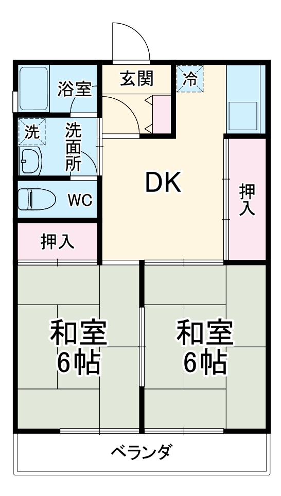 サンハイツ二上の間取り
