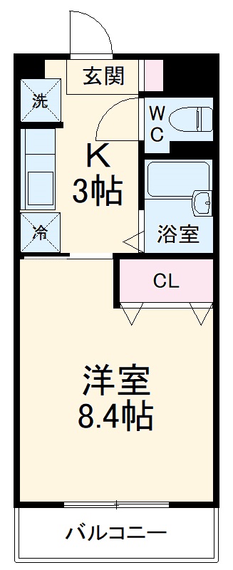有玉北クローバービルの間取り