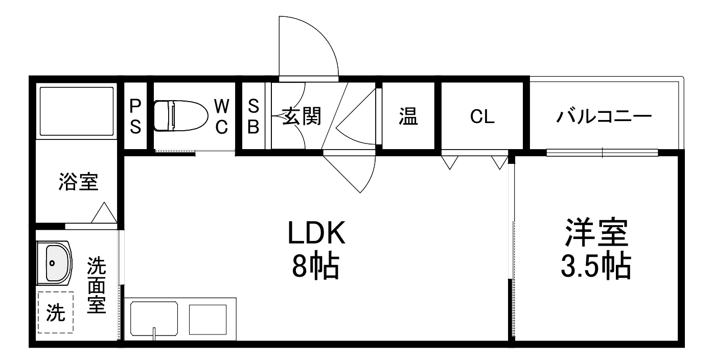 GRANDIR西三荘の間取り