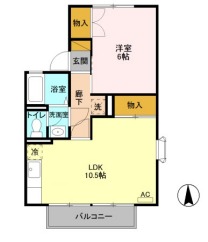 第3明清ハイツ Aの間取り