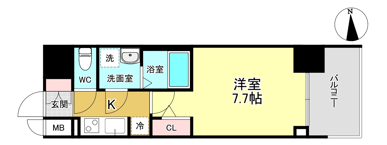 S-RESIDENCE江坂Libleの間取り