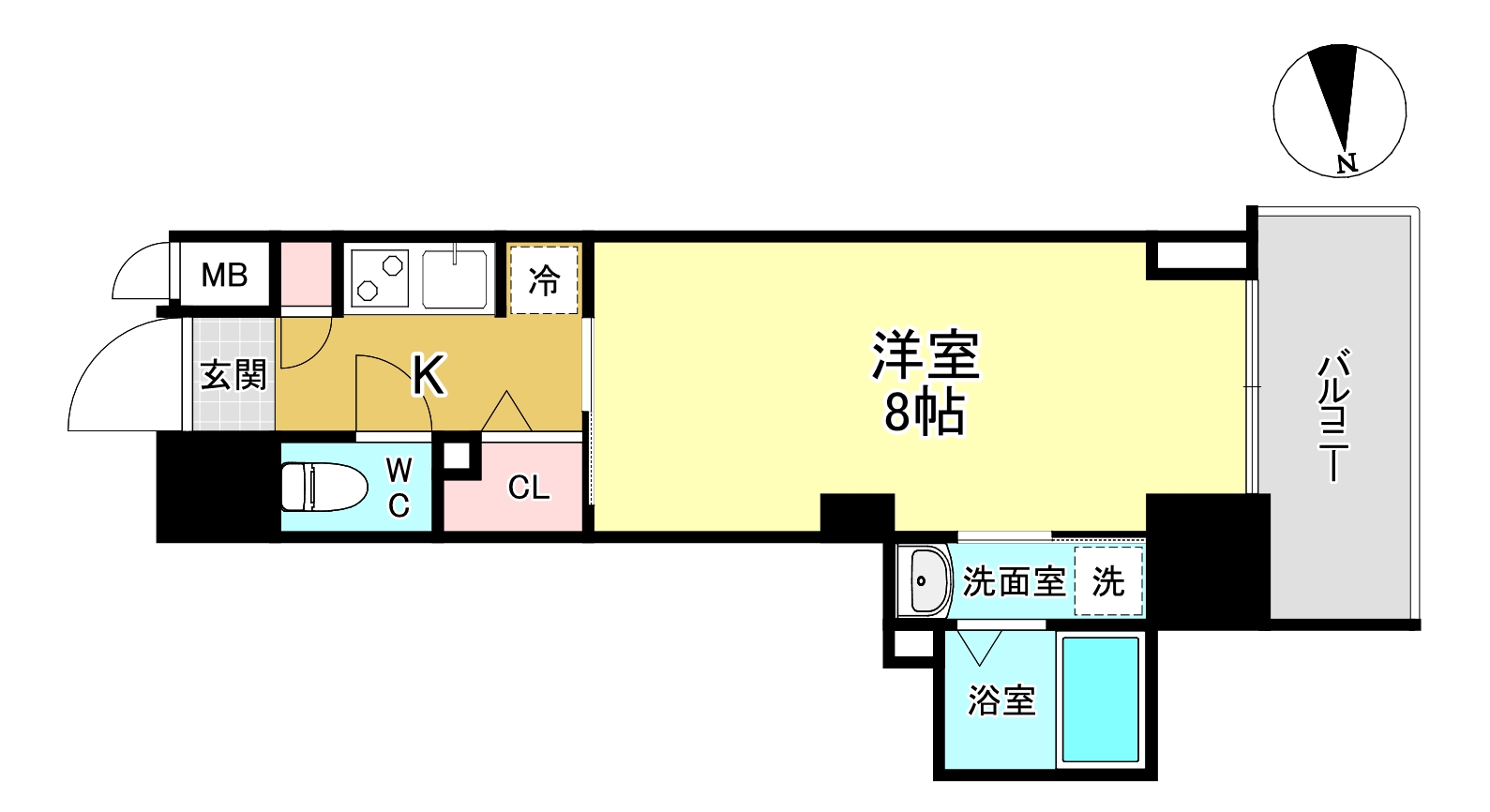 S-RESIDENCE江坂Libleの間取り