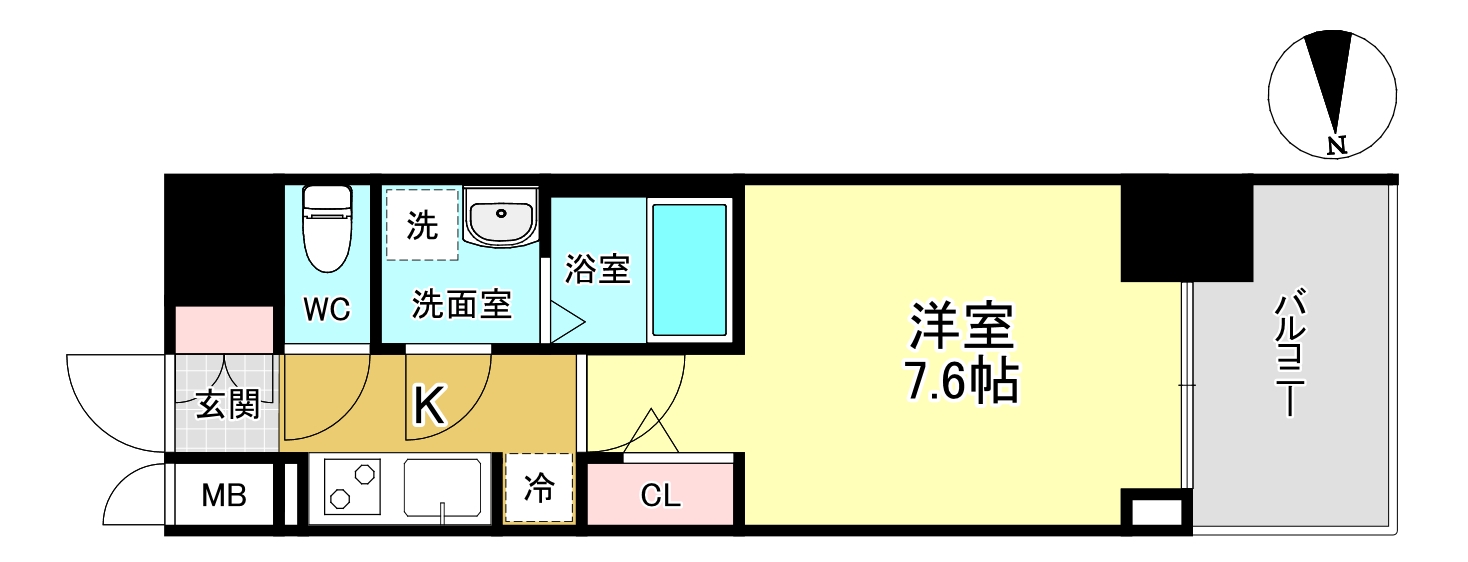 S-RESIDENCE江坂Libleの間取り
