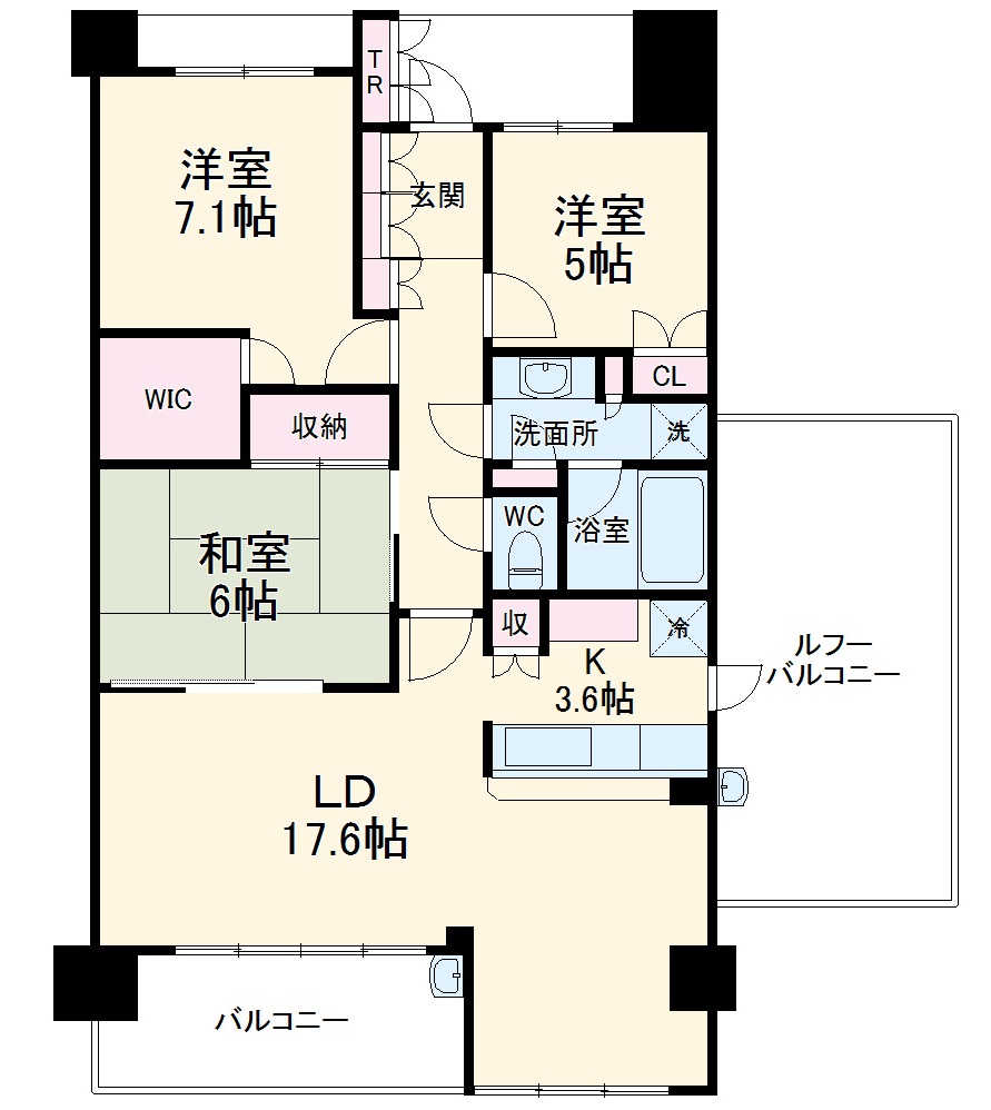 セントラルパーク・イーストE棟の間取り
