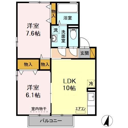 コーポガーベラ Aの間取り