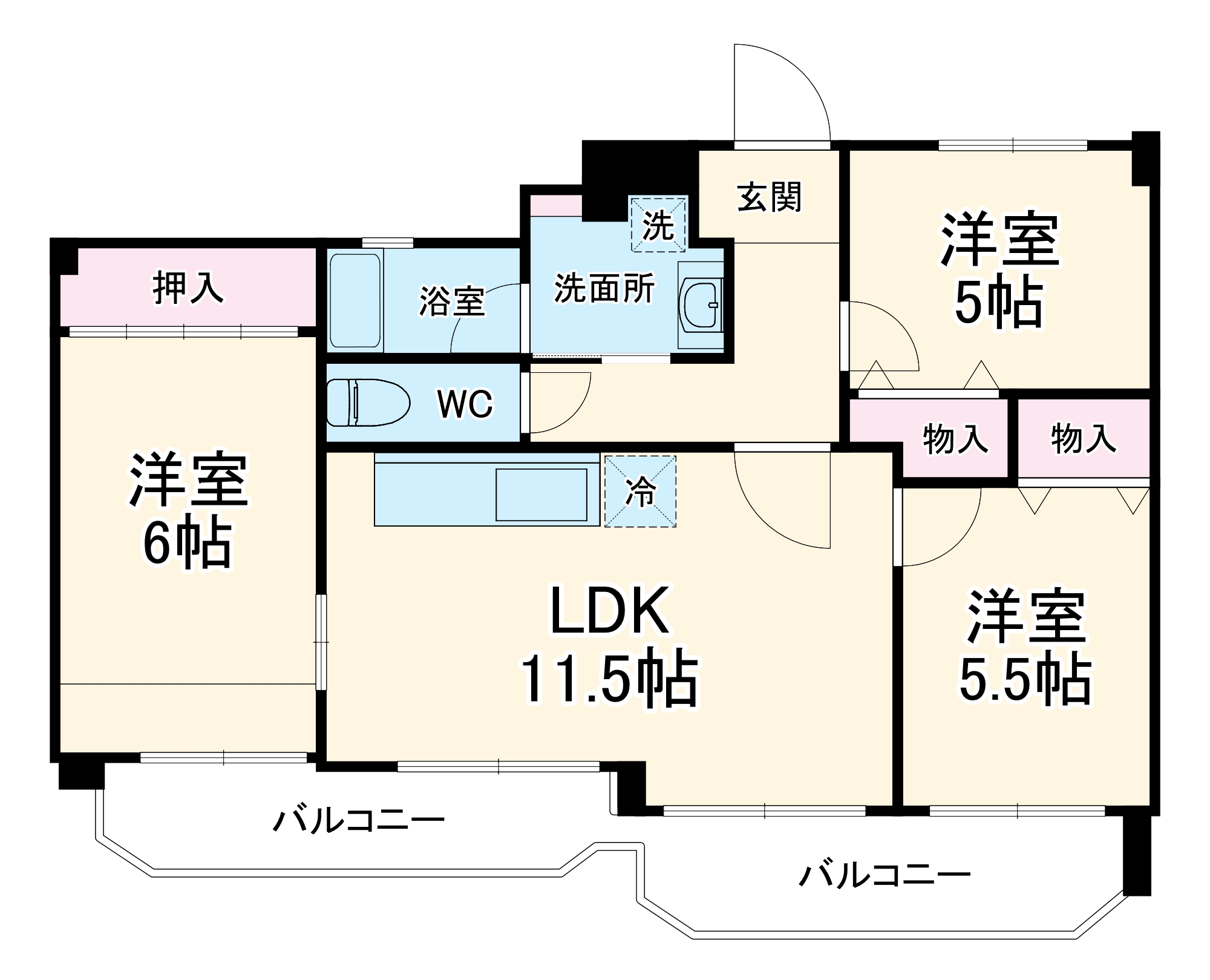 マンションヒルズの間取り