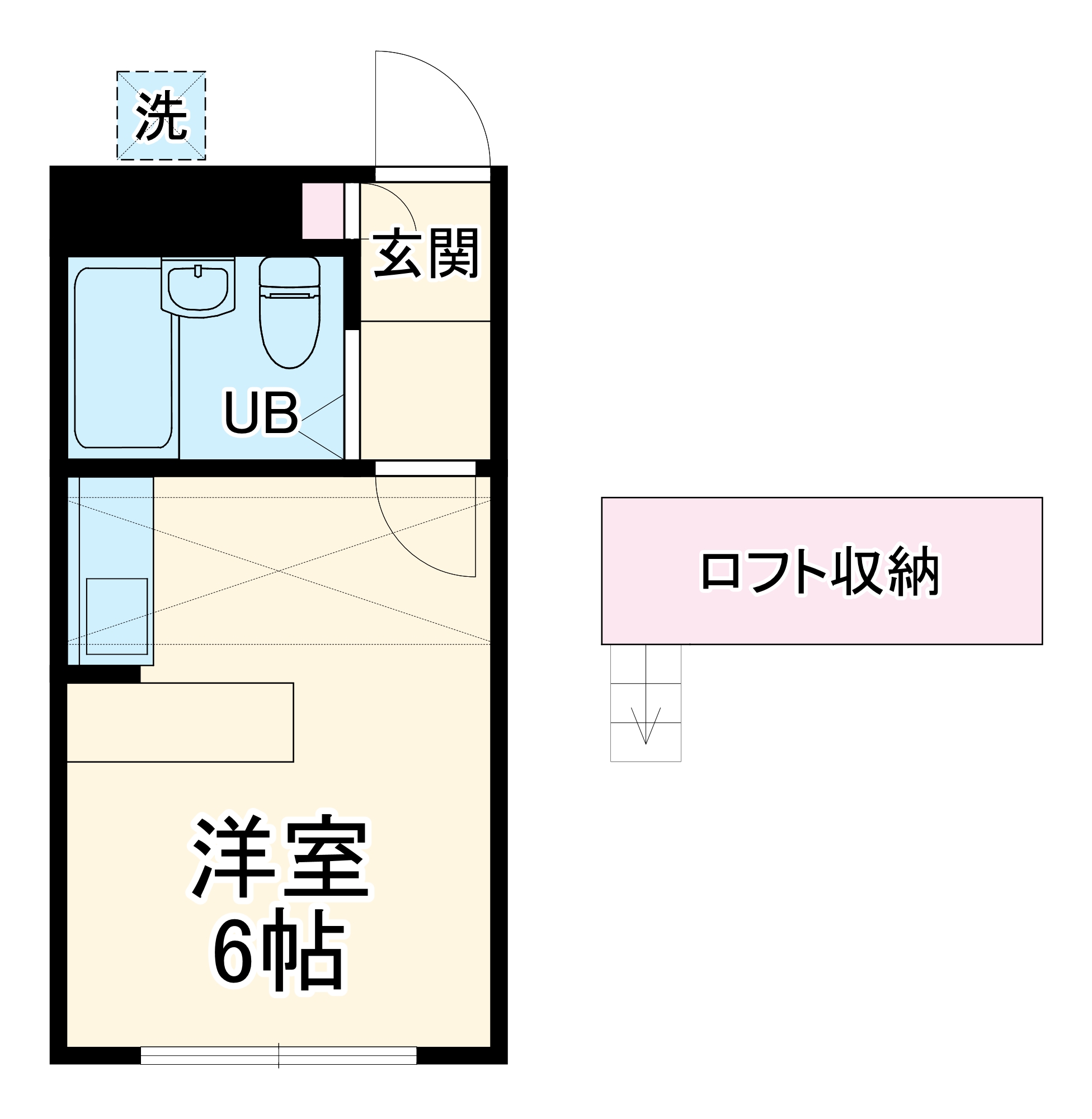 シャレー大船・101号室の間取り