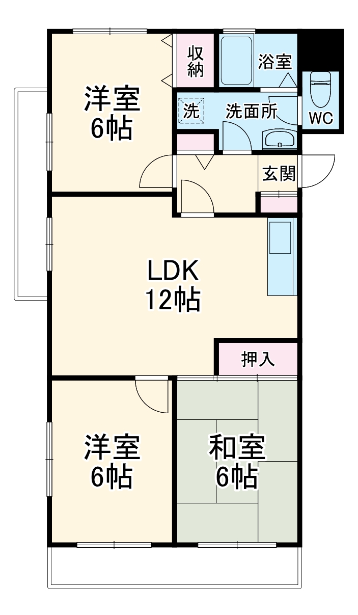 フローラル松戸の間取り