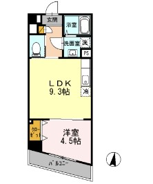 エスポワール多摩川・301号室の間取り