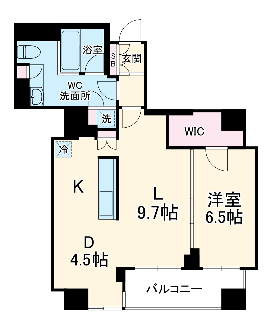 淀屋橋アップルタワーレジデンスの間取り