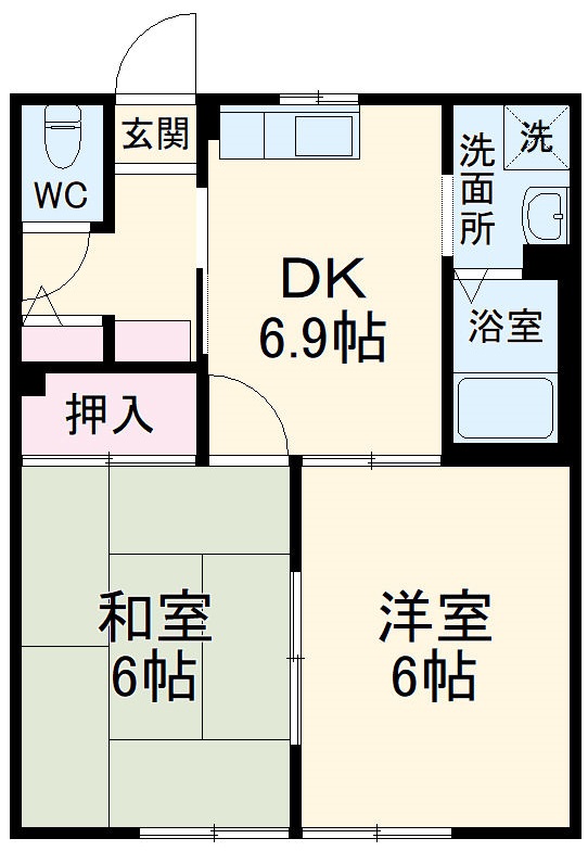 プレミールＡ・108号室の間取り