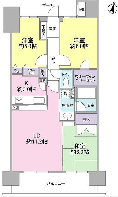 グランカーサ新小岩の間取り