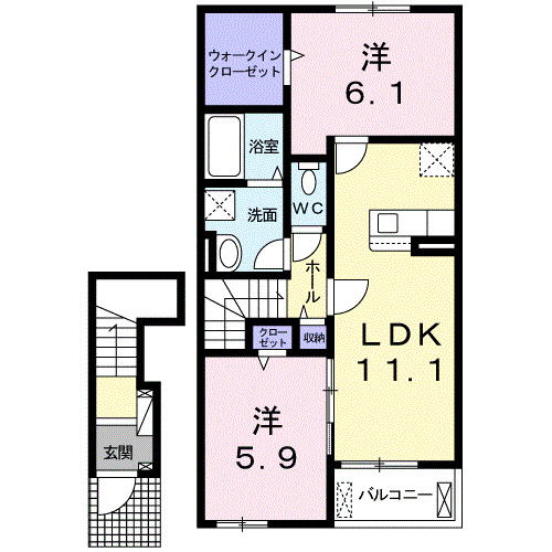 フェリーチェ Ⅰの間取り