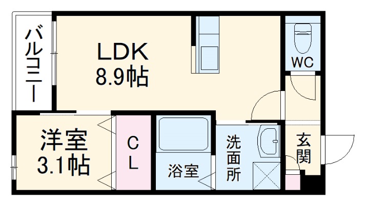LECOCON岐阜Ⅱの間取り