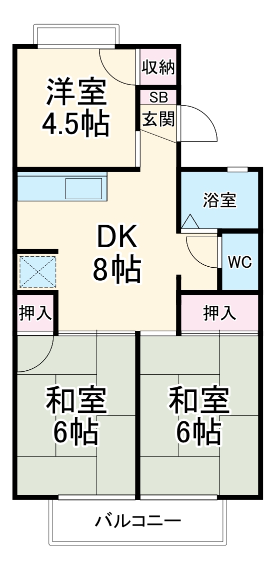 ジュネスマルフクCの間取り