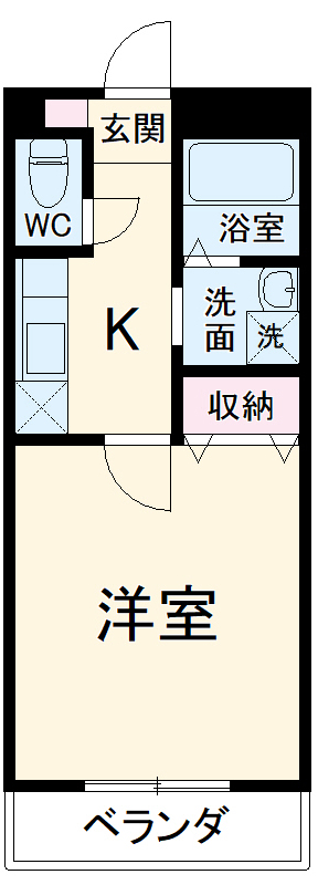 アンプルール リーブルK・Yヒルズの間取り