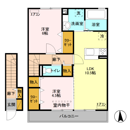 ヒルサイド テラス　Ｃの間取り