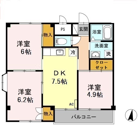 サンライズいわざきの間取り