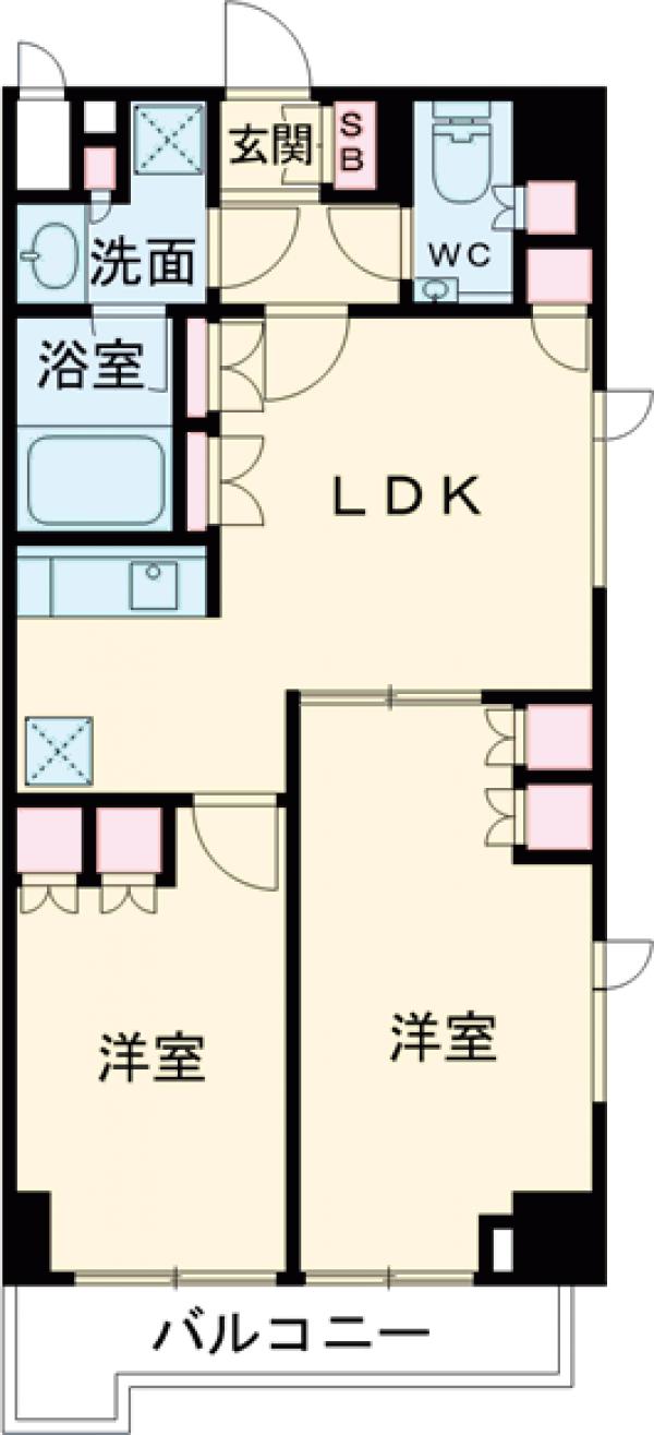 ルーブル五反野弐番館の間取り