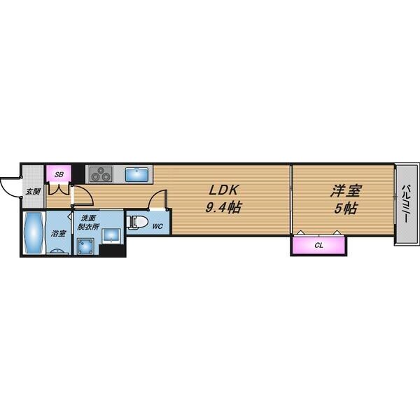 クリエオーレ中茶屋の間取り