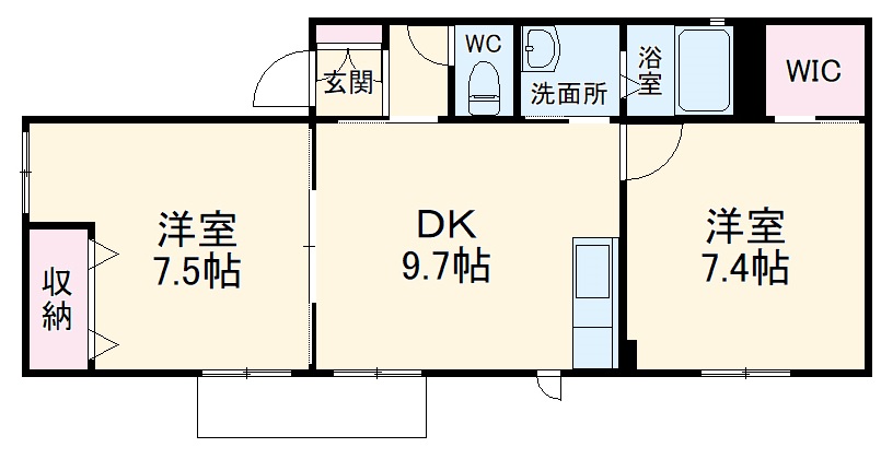 グランドソレーユAの間取り