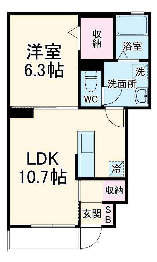 エルメゾン Kの間取り