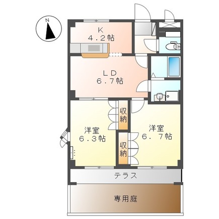 シャルム藤の間取り
