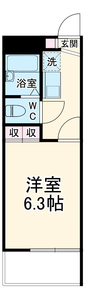 レオパレスリトル ベルの間取り