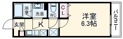 アムールあざみ野の間取り