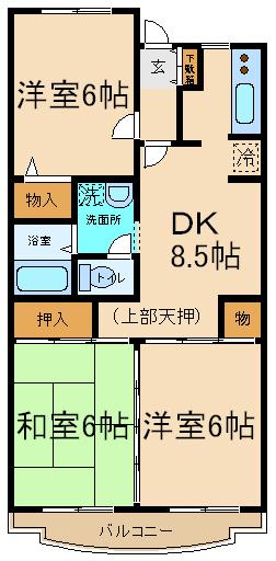 302号室の間取り