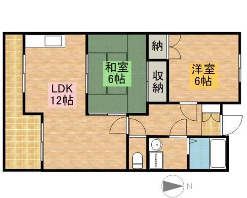 雄踏町宇布見の完工年月(1999年1月)築の賃貸マンションの間取り