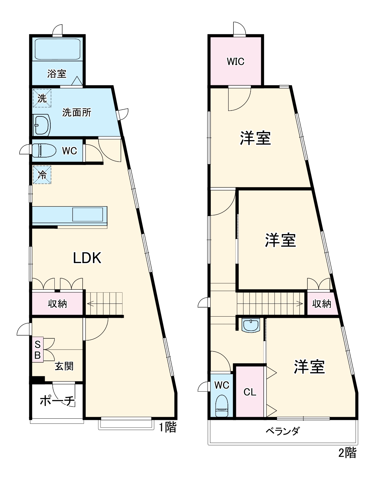 入江南一戸建の間取り