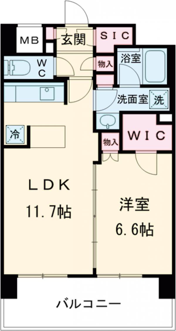 コムレジ赤羽 賃貸棟の間取り