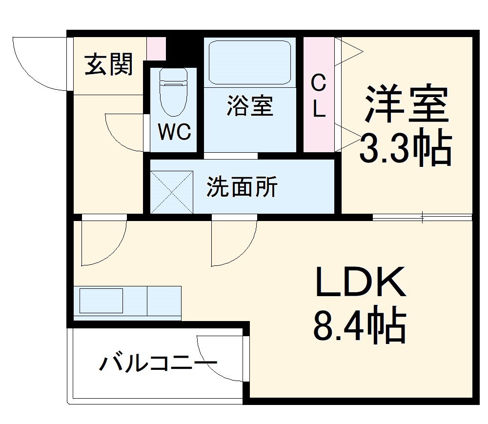 Katze志賀本通(カッツェシガホンドオリ)の間取り