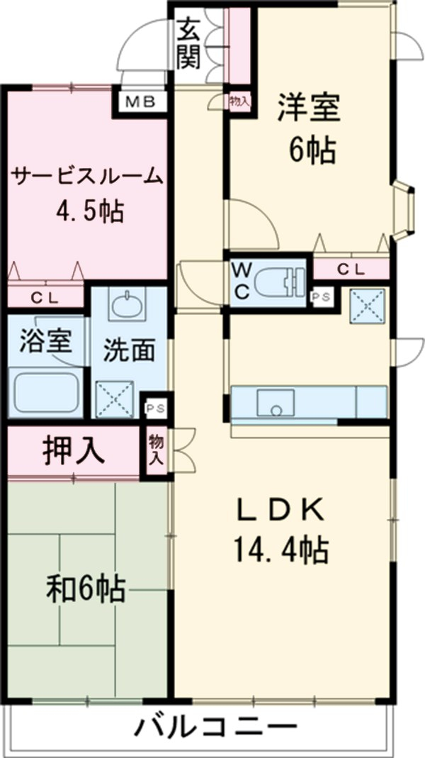 コスモ与野チェロードの間取り