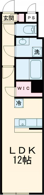 富士見町の完工年月(2022年10月)築の賃貸マンションの間取り