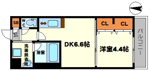 プレジオ江坂の間取り