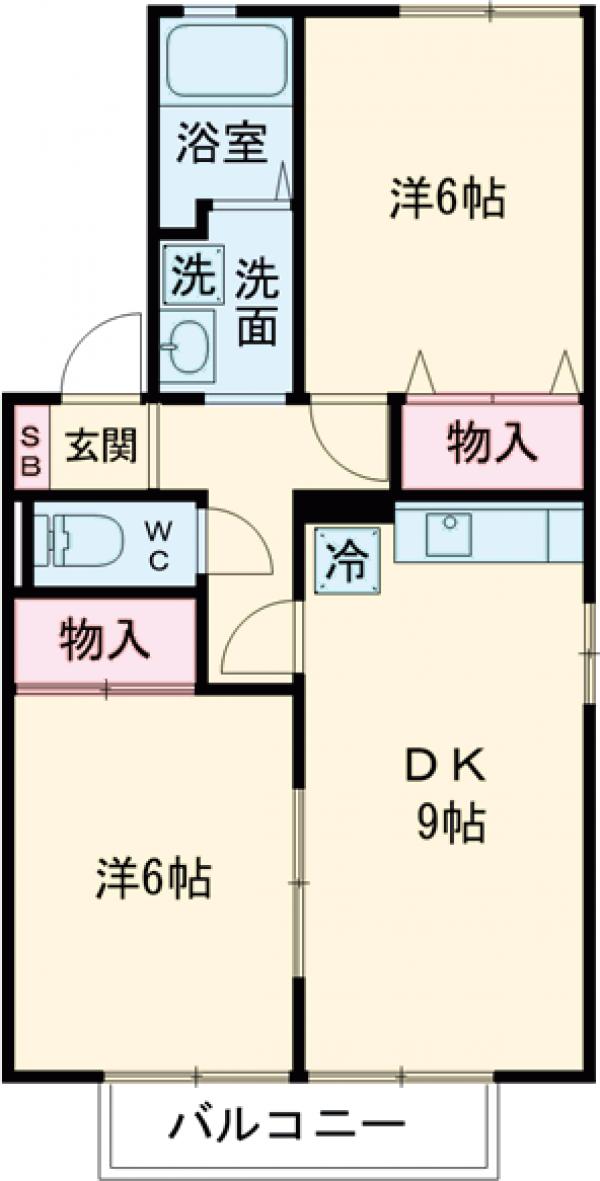 オンラードAの間取り