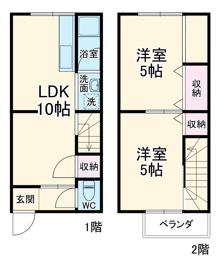 元柴田東アパートの間取り